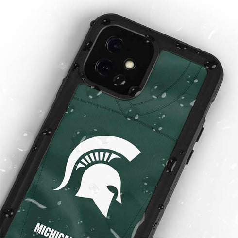 Michigan State University Green Jersey iPhone 12 Waterproof Case