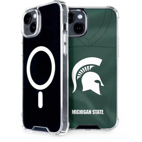 Michigan State University Green Jersey iPhone 13 MagSafe Case