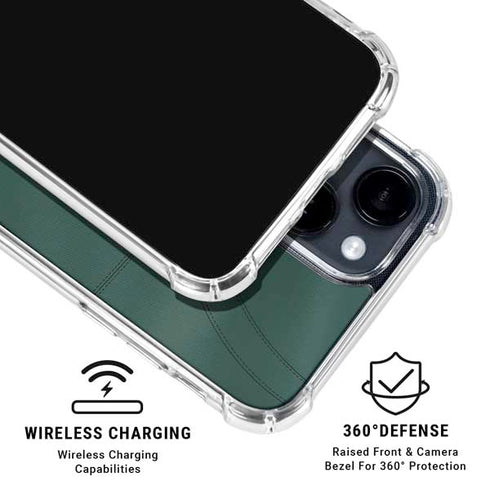 Michigan State University Green Jersey iPhone 14 Clear Case