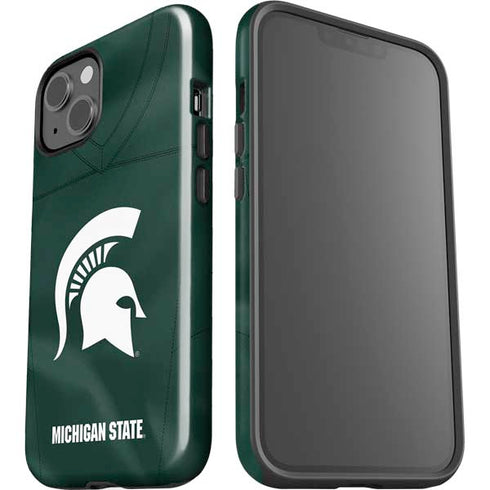 Michigan State University Green Jersey iPhone 14 Impact Case