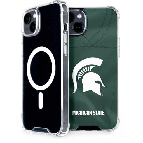 Michigan State University Green Jersey iPhone 14 MagSafe Case