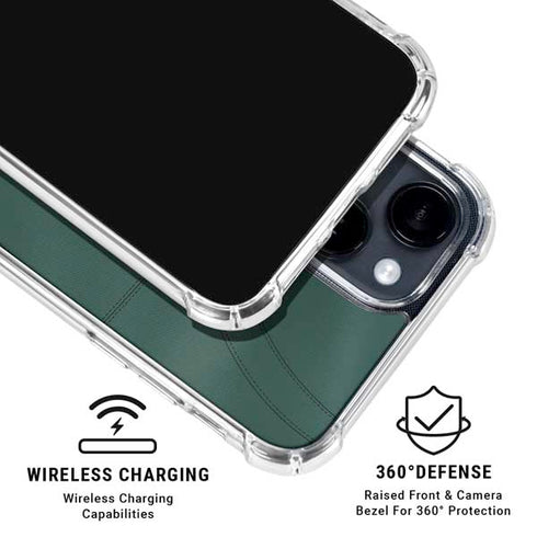 Michigan State University Green Jersey iPhone 14 Plus Clear Case