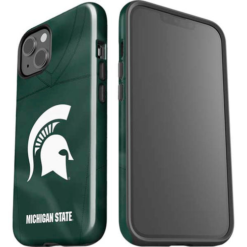 Michigan State University Green Jersey iPhone 14 Plus Impact Case