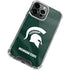 Michigan State University Green Jersey iPhone 14 Pro Clear Case
