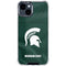 Michigan State University Green Jersey iPhone 15 Plus Clear Case
