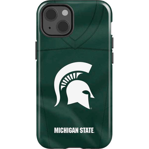 Michigan State University Green Jersey iPhone 15 Plus Impact Case