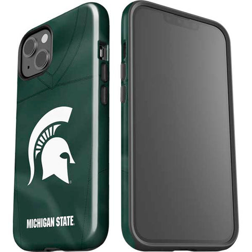 Michigan State University Green Jersey iPhone 15 Plus Impact Case
