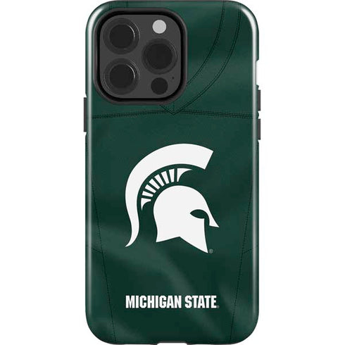 Michigan State University Green Jersey iPhone 15 Pro Impact Case