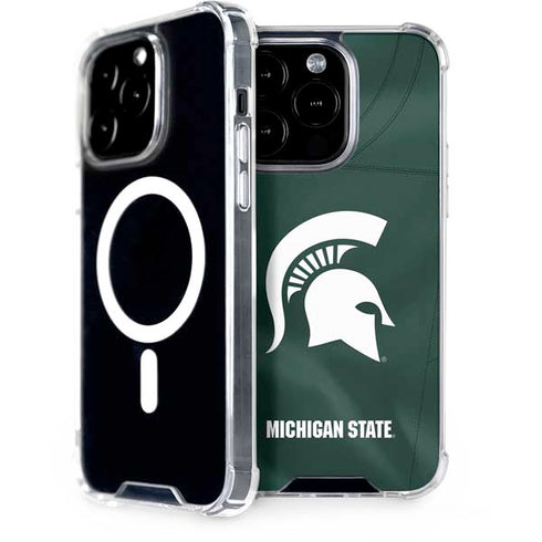 Michigan State University Green Jersey iPhone 15 Pro MagSafe Case