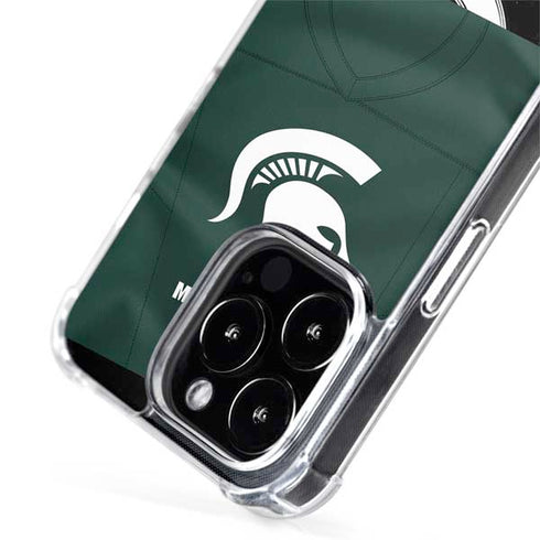 Michigan State University Green Jersey iPhone 15 Pro MagSafe Case