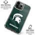 Michigan State University Green Jersey iPhone 15 Pro Max Clear Case