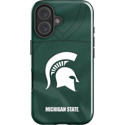 Michigan State University Green Jersey iPhone 16 Impact Case