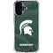 Michigan State University Green Jersey iPhone 16 Plus Clear Case