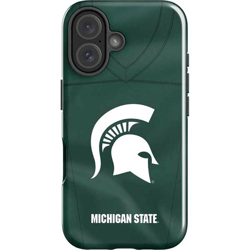 Michigan State University Green Jersey iPhone 16 Plus Impact Case