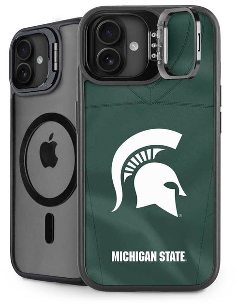 Michigan State University Green Jersey iPhone 16 Plus Kickstand Case