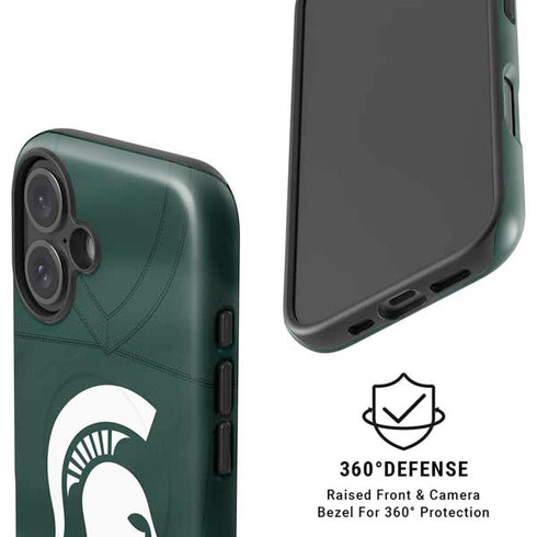 Michigan State University Green Jersey iPhone 16 Plus Magsafe Impact Case