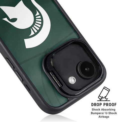 Michigan State University Green Jersey iPhone 16e Kickstand Case