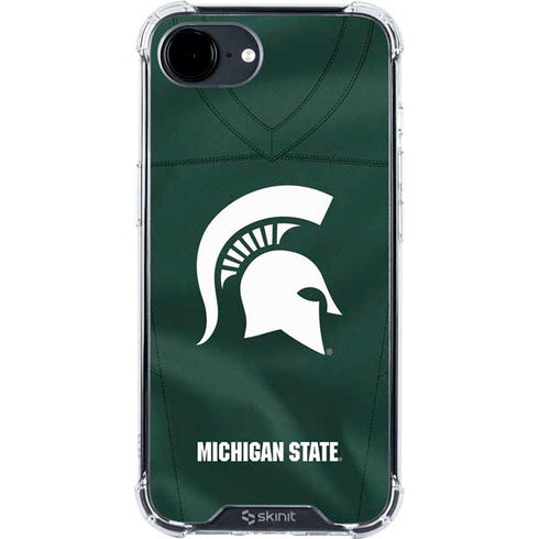 Michigan State University Green Jersey iPhone 16e Clear Case