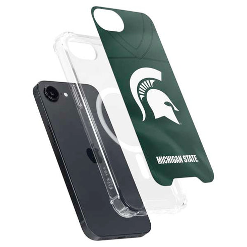 Michigan State University Green Jersey iPhone 16e MagSafe Case