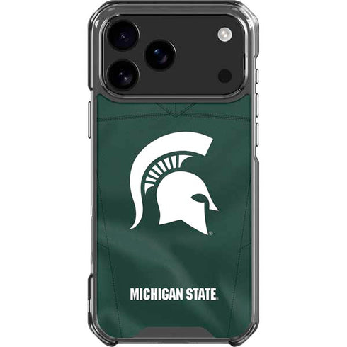 Michigan State University Green Jersey iPhone 18 Pro Max Clear Case