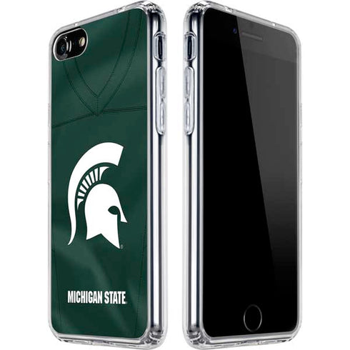 Michigan State University Green Jersey iPhone SE (2nd & 3rd Gen) Clear Case