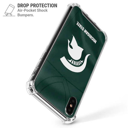Michigan State University Green Jersey iPhone X/XS Clear Case