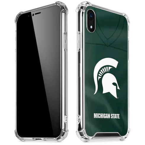 Michigan State University Green Jersey iPhone XR Clear Case