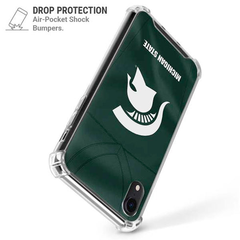 Michigan State University Green Jersey iPhone XR Clear Case