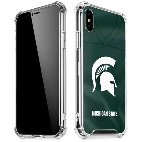 Michigan State University Green Jersey iPhone XS Max Clear Case