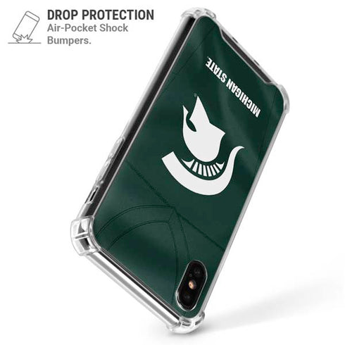 Michigan State University Green Jersey iPhone XS Max Clear Case