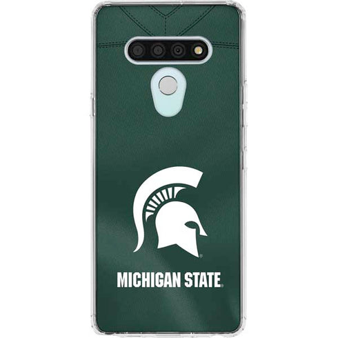 Michigan State University Green Jersey LG Stylo 6 Clear Case