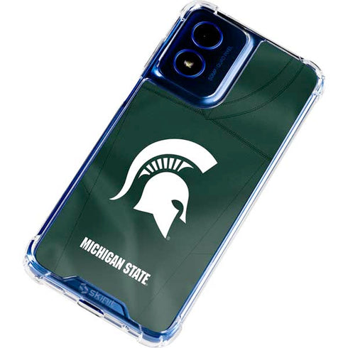 Michigan State University Green Jersey Moto G 5G (2024) Clear Case