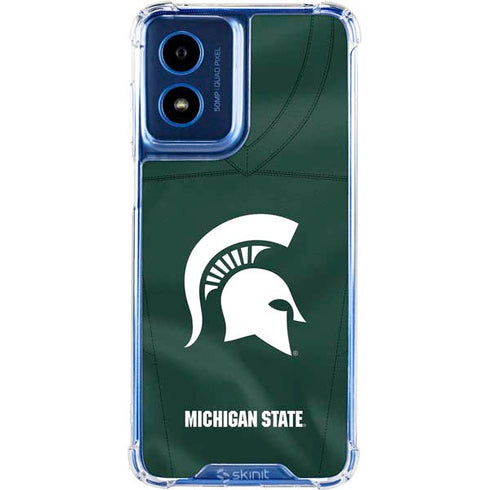 Michigan State University Green Jersey Moto G Play 4G (2024) Clear Case