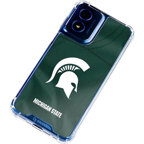 Michigan State University Green Jersey Moto G Play 4G (2024) Clear Case
