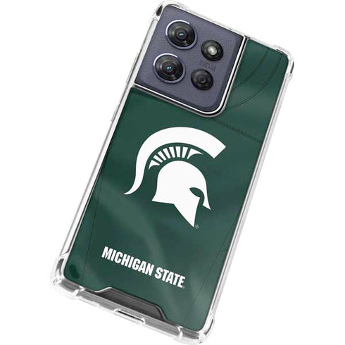 Michigan State University Green Jersey Moto G Play 5G (2025) Clear Case