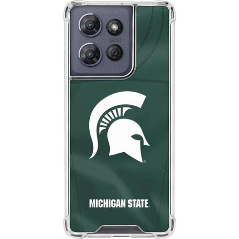 Michigan State University Green Jersey Moto G Stylus 5G (2025) Clear Case