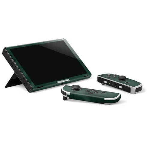 Michigan State University Green Jersey Nintendo Switch OLED (2021) Skin