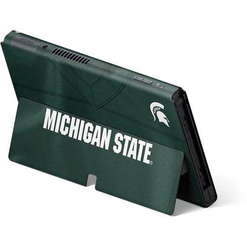 Michigan State University Green Jersey Nintendo Switch OLED (2021) Skin