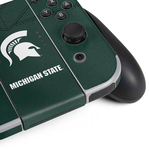 Michigan State University Green Jersey Nintendo Switch OLED (2021) Skin