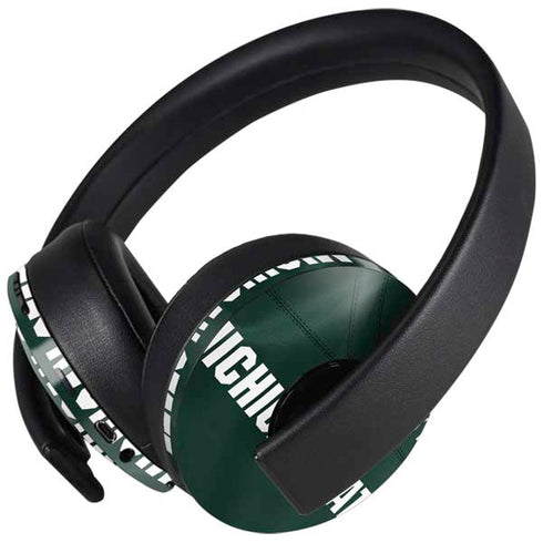 Michigan State University Green Jersey PlayStation 4 Gold Wireless Headset Skin