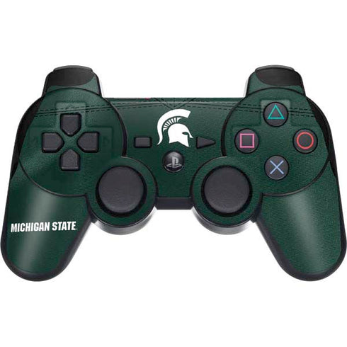 Michigan State University Green Jersey PS3 Dual Shock wireless controller Skin