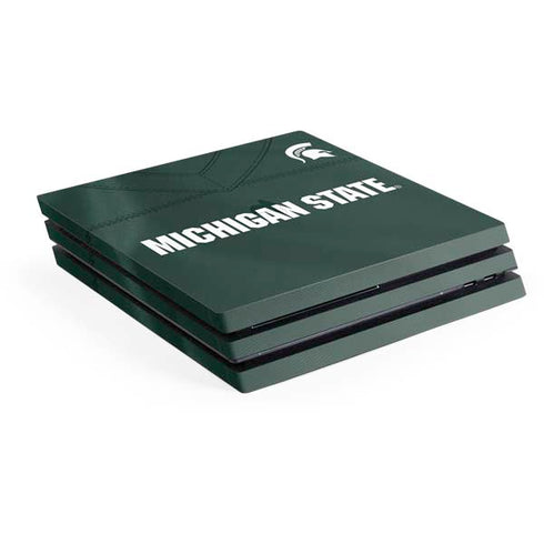 Michigan State University Green Jersey PS4 Pro Console Skin