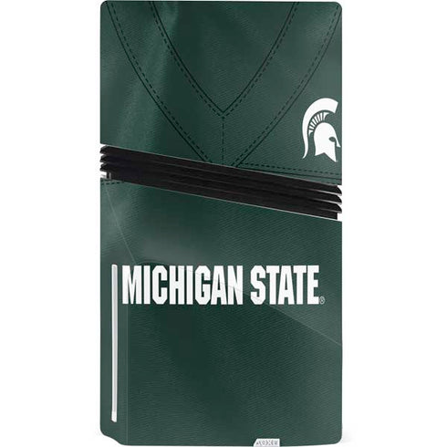Michigan State University Green Jersey PS5 Pro Disk Bundle Skin