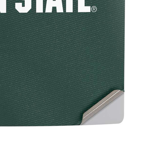 Michigan State University Green Jersey PS5 Pro Disk Console Skin