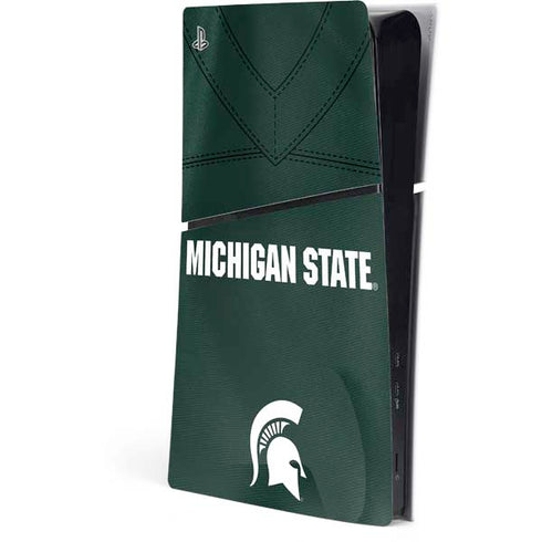 Michigan State University Green Jersey PS5 Slim Digital Edition Console Skin
