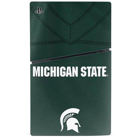 Michigan State University Green Jersey PS5 Slim Disk Console Skin