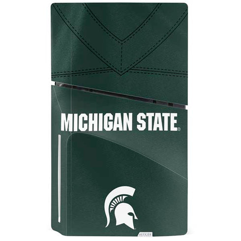 Michigan State University Green Jersey PS5 Slim Disk Console Skin