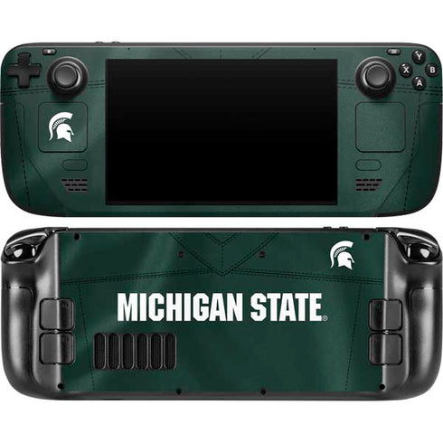 Michigan State University Green Jersey Steam Deck Handheld Gaming Computer OLED Skin