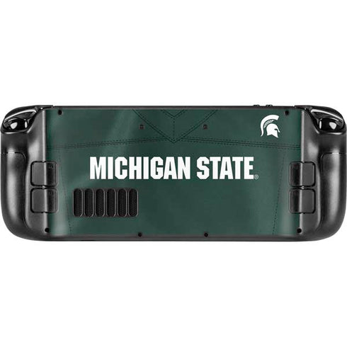 Michigan State University Green Jersey Steam Deck Handheld Gaming Computer OLED Skin