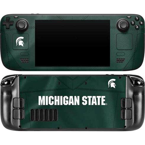 Michigan State University Green Jersey Steam Deck Handheld Gaming Computer Skin